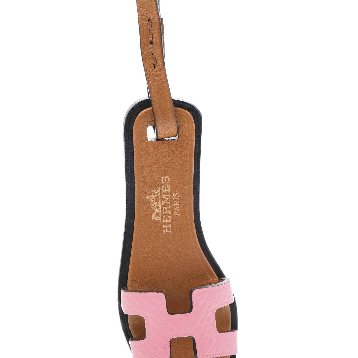 Epsom Butler Calfskin Hunter Oran Nano Bag Charm Rose Confetti Sable