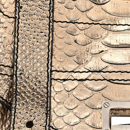 Proenza Schouler Metallic Snakeskin Calfskin Embossed Tiny PS1 Satchel Rose Gold 8 of 11