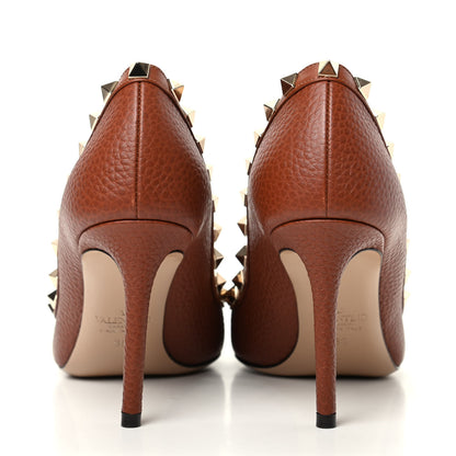 Valentino Garavani Pebbled Calfskin Rockstud 85mm Pumps 36 Cuoio 7 of 10