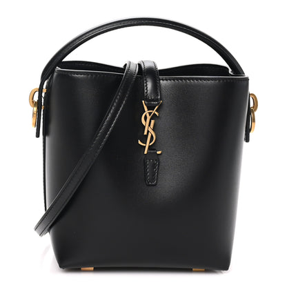 Saint Laurent Shiny Calfskin Le 37 Mini Bucket Bag Black 1 of 9