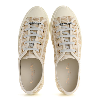 Christian Dior Canvas Oblique Walk'N'Dior Low Top Sneakers 41 Pale Gold 2 of 9