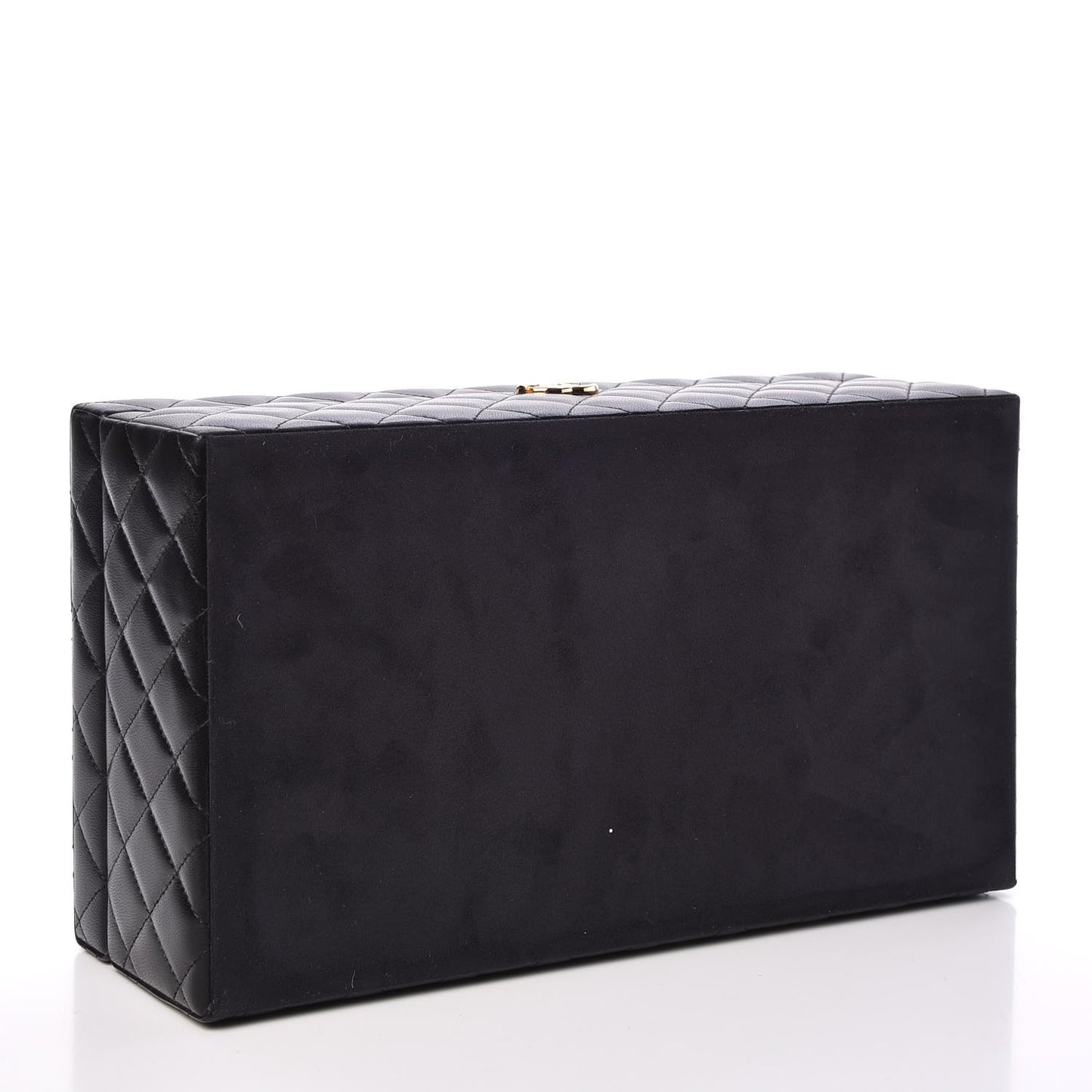 Lambskin Quilted Jewelry Case Black