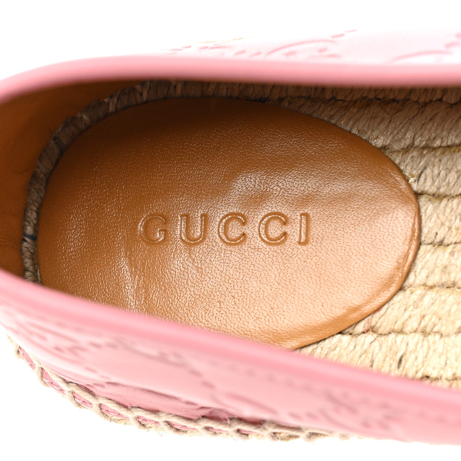 Gucci Guccissima Signature Espadrilles 40 Rose Baby Candy 8 of 8