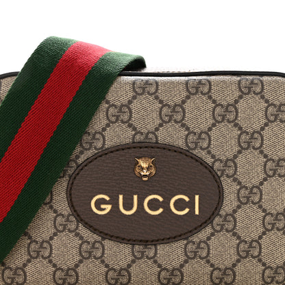 Gucci GG Supreme Monogram Web Neo Vintage Shoulder Bag Beige New Acero Crop 8 of 14