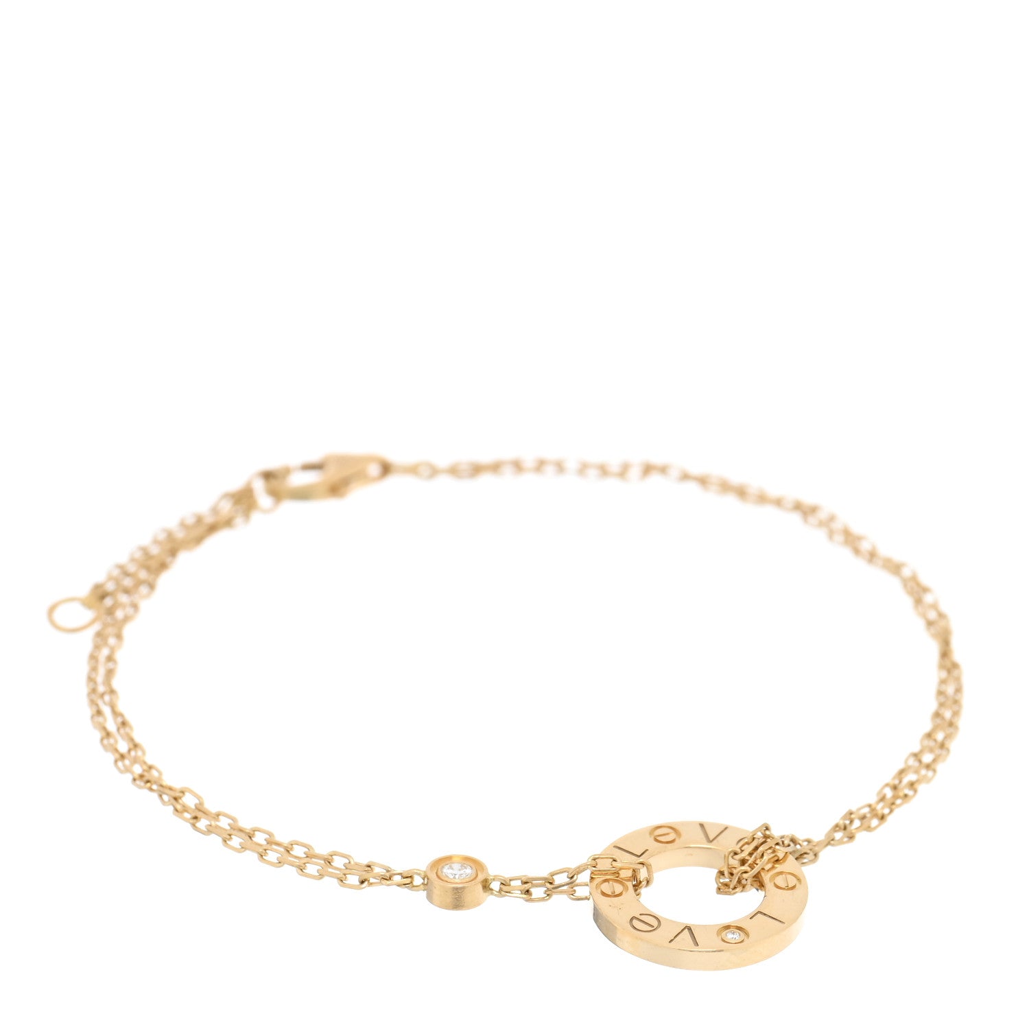 Cartier 18K Yellow Gold Diamond LOVE Bracelet 1 of 3