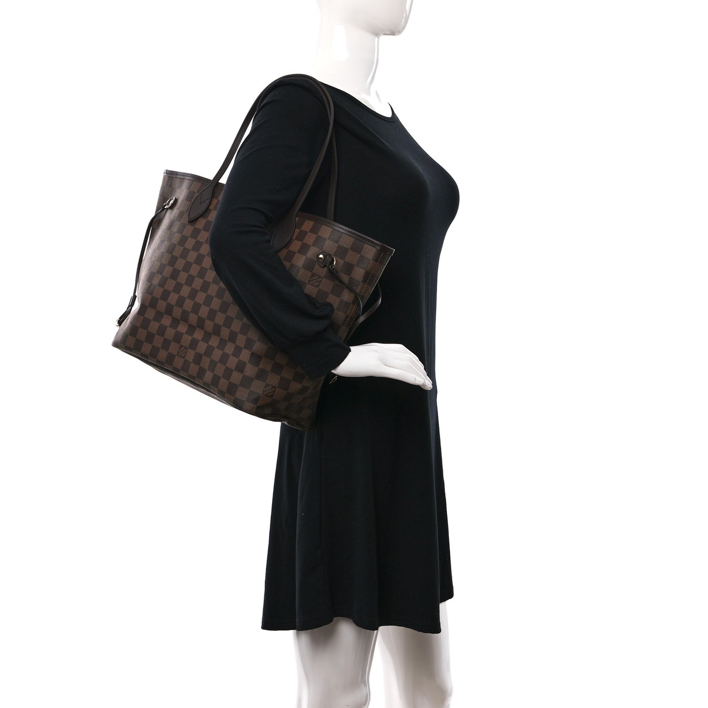 Damier Ebene Neo Neverfull MM Rose Ballerine
