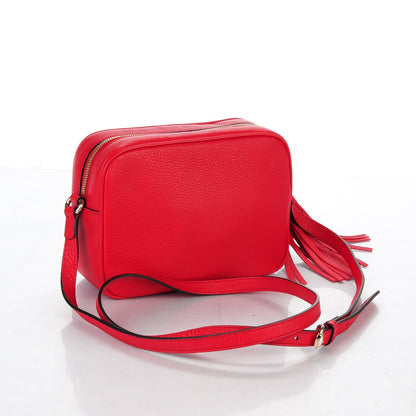 Gucci Pebbled Calfskin Small Soho Disco Bag Tabasco Red 3 of 7