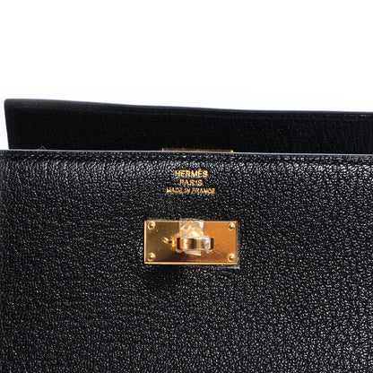 Hermes Chevre Mysore Medium Kelly Wallet Black 6 of 9