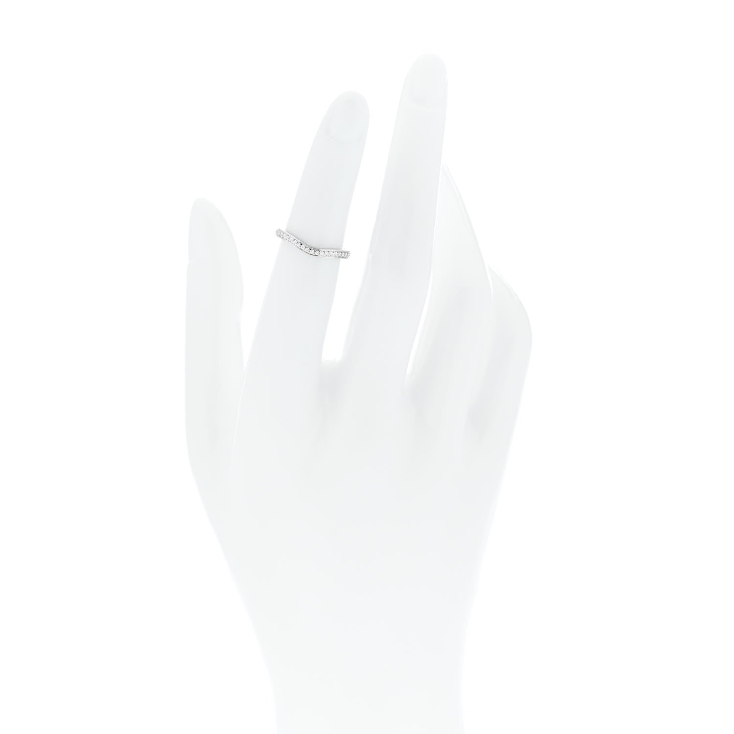 Cartier Platinum Diamond Ballerine Wedding Band Ring 47 4.25 2 of 4