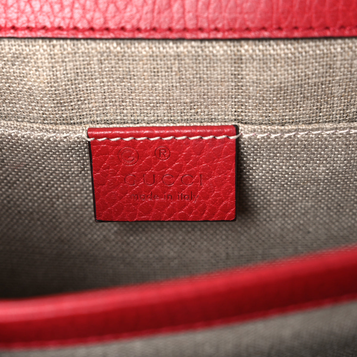 Gucci Dollar Calfskin Small Interlocking G Shoulder Bag Red 6 of 11