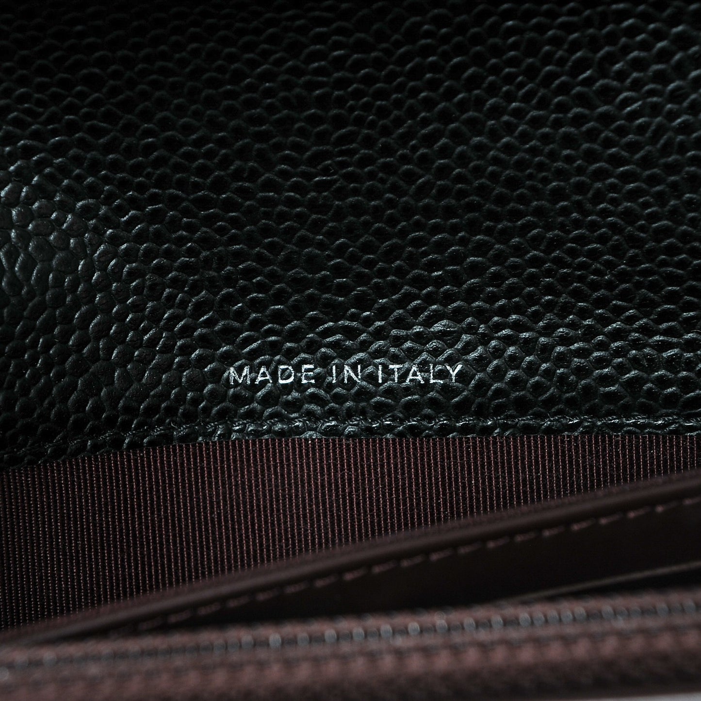 Caviar Quilted Large Gusset Flap Wallet Black