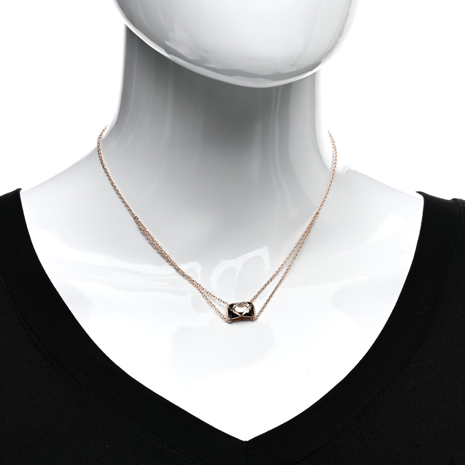 Chanel 18K Beige Gold Coco Crush Pendant Necklace 2 of 4