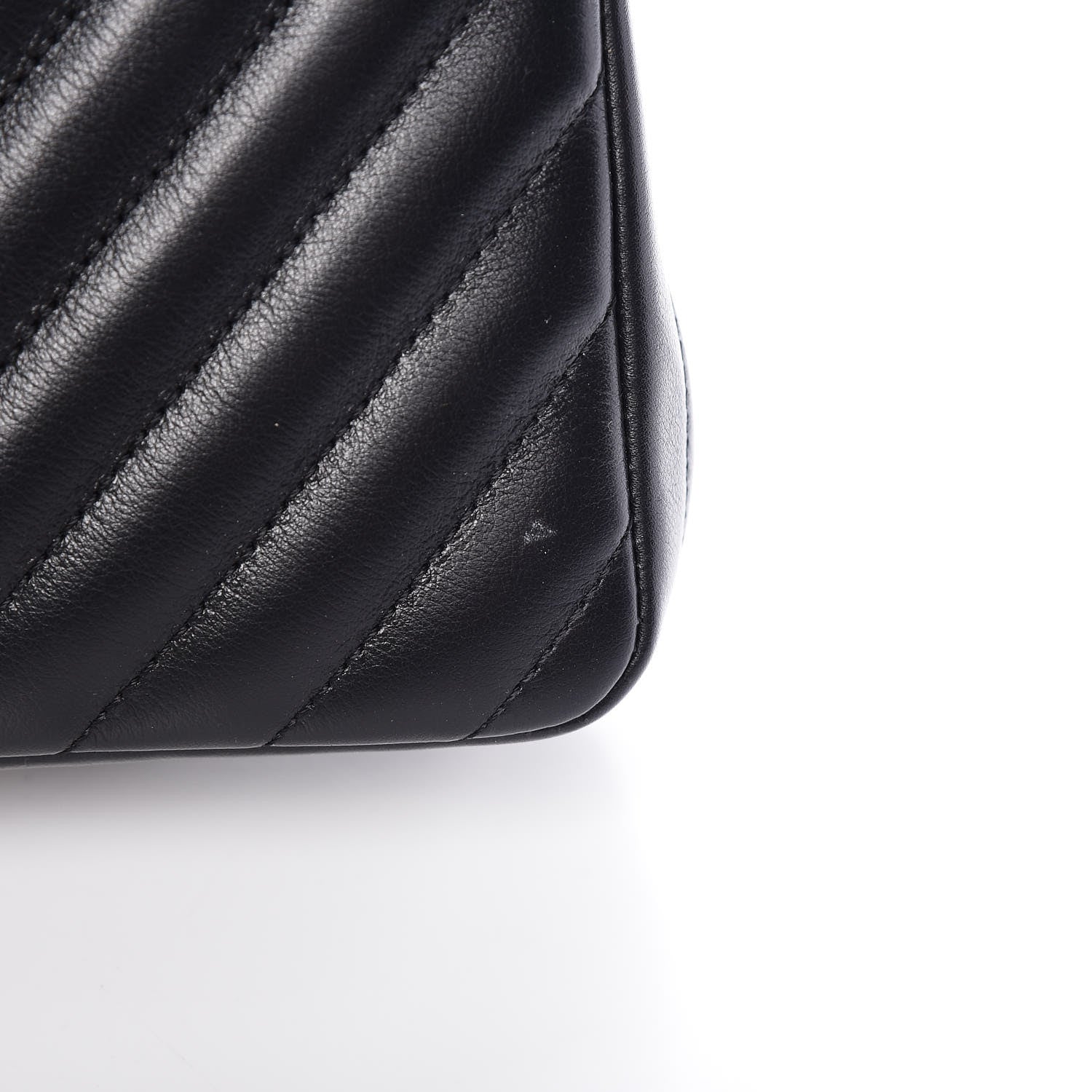 Chanel Calfskin Chevron Quilted Statement Flap Black 10 of 10