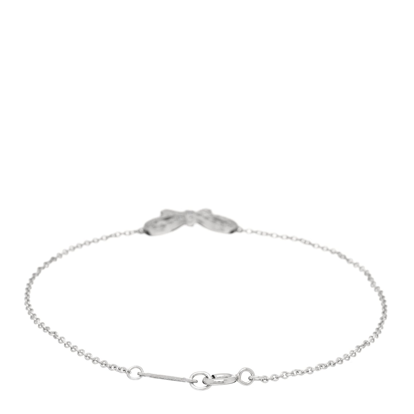 Platinum Diamond Bow Bracelet