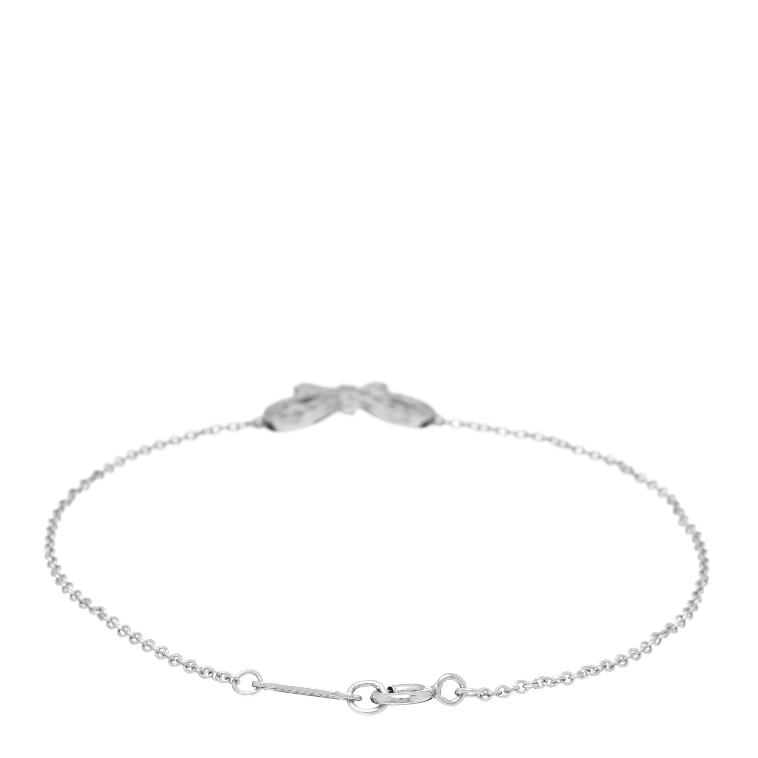 Tiffany Platinum Diamond Bow Bracelet 2 of 3