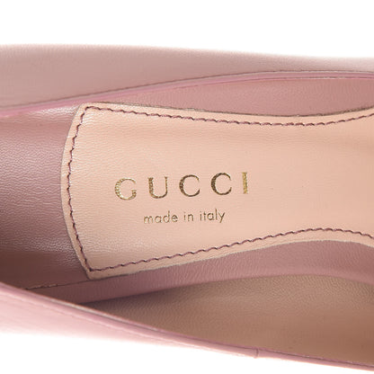 Gucci Malaga Kid Double Strap Pumps 37.5 Carmine Rose 6 of 11
