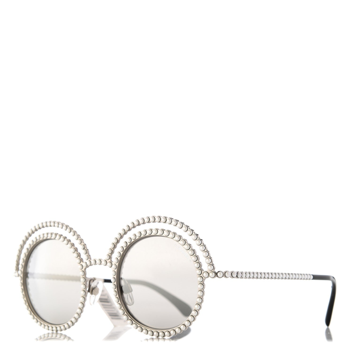 Chanel Pearl Round Sunglasses 71139 Silver 1 of 10