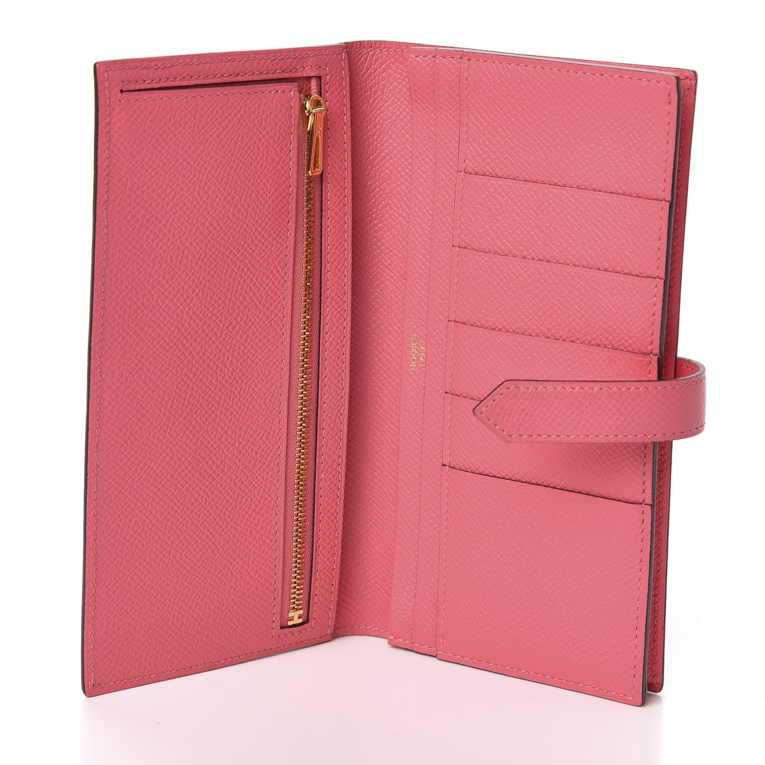 Hermes Epsom Bearn Gusset Wallet Rose Azalee 5 of 8