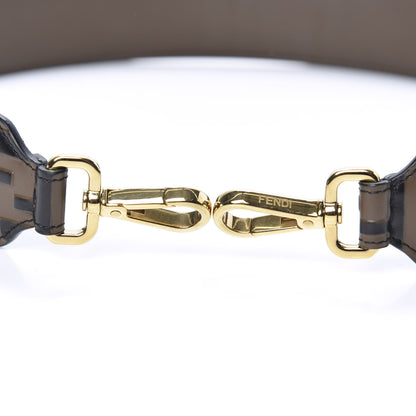 Fendi Vitello Century Bi-Color FF 1974 Embossed Strap You Maya Black 5 of 5