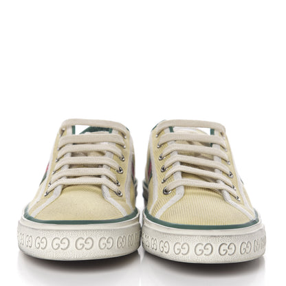 Gucci Canvas Web Womens 1977 Tennis Sneakers 40 Burro Mystic White 2 of 9
