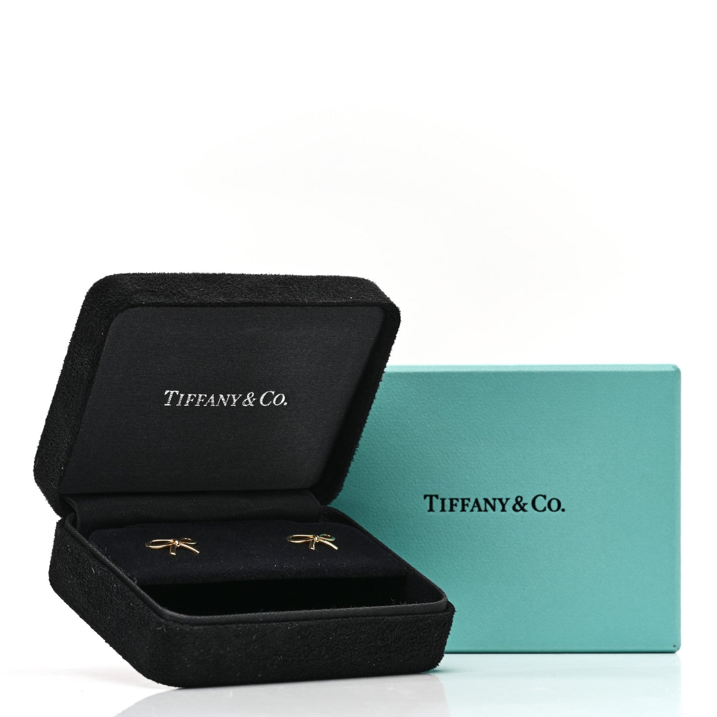 18K Yellow Gold Bow Earrings