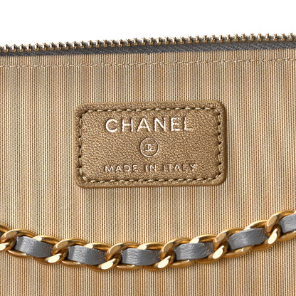 Chanel Lambskin Quilted Small Pearl Crush Vanity Case With Chain Grey 6 of 11