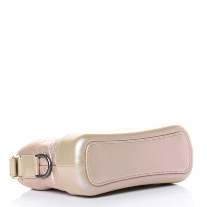 Chanel Iridescent Aged Calfskin Quilted Small Gabrielle Hobo Light Pink 4 of 11
