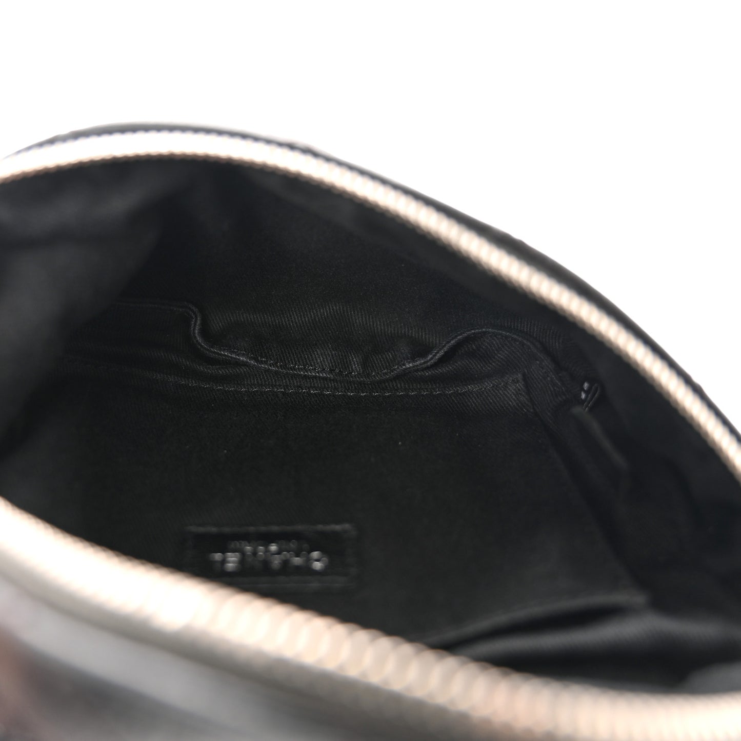 Grained Calfskin Quilted Waist Belt Bag Black