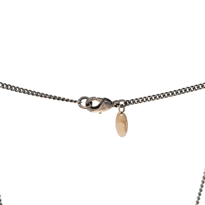 Chanel Enamel Crystal Pearl CC Pendant Necklace Ruthenium 4 of 6