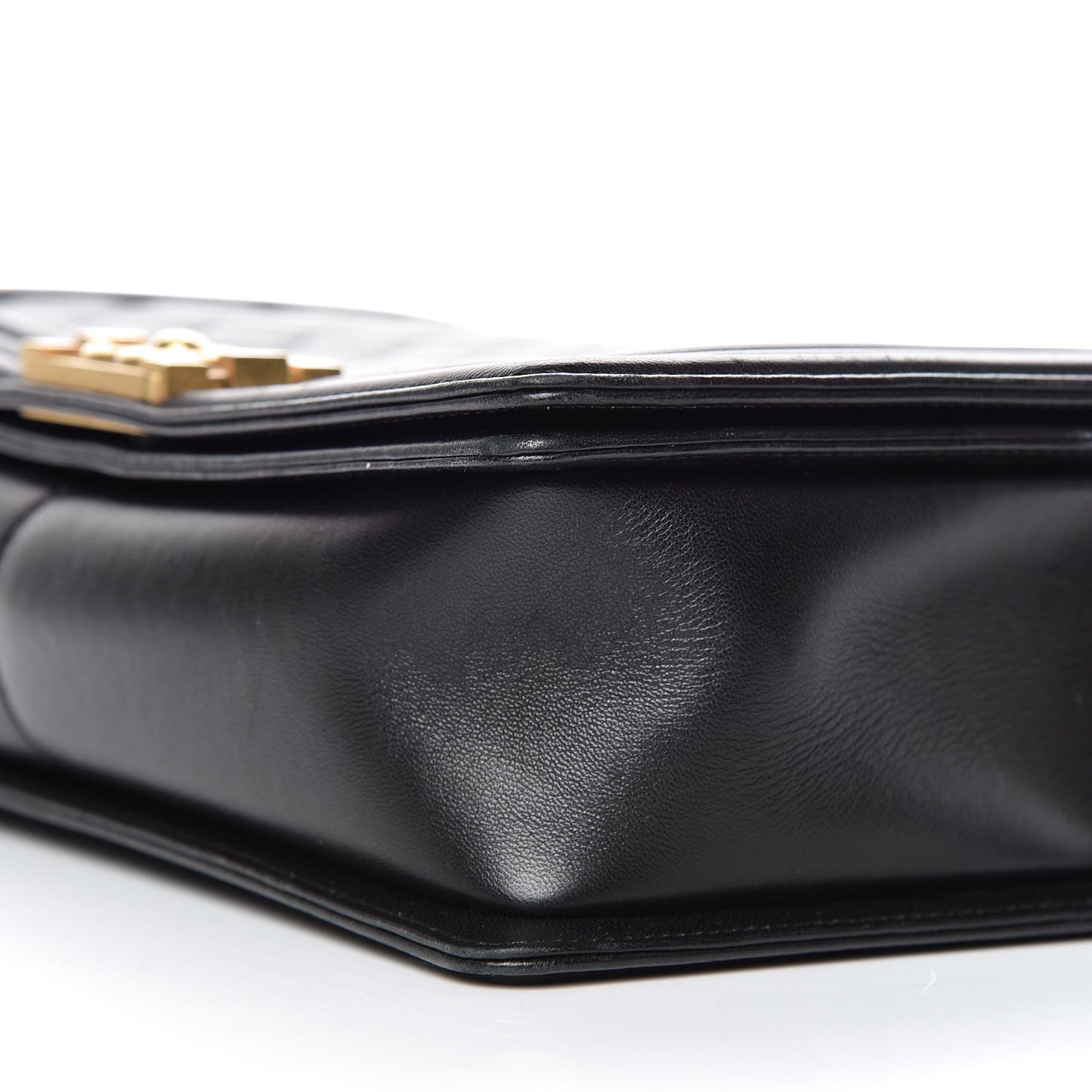 Lambskin Quilted New Medium Boy Flap Black