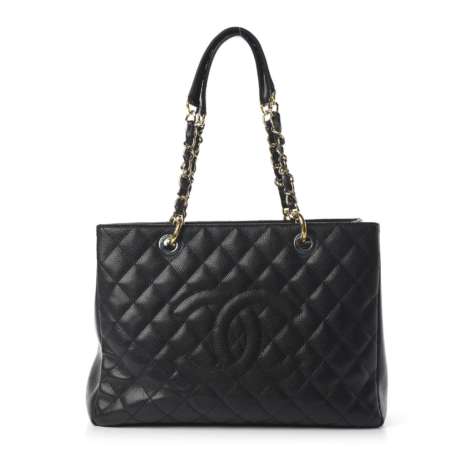 Caviar Quilted Grand Shopping Tote GST Black