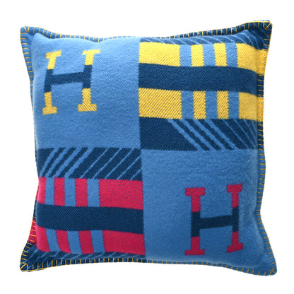 Hermes Wool Cashmere Avalon Jump'H Pillow PM Outremer Indigo 1 of 3