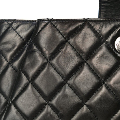 Chanel Aged Calfskin Quilted Zip Clutch Black 15 of 22