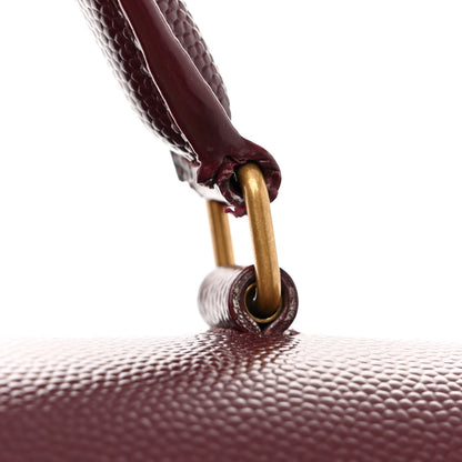 Saint Laurent Grain de Poudre Medium Classic Monogram Cassandra Top Handle Rouge Legion 13 of 15