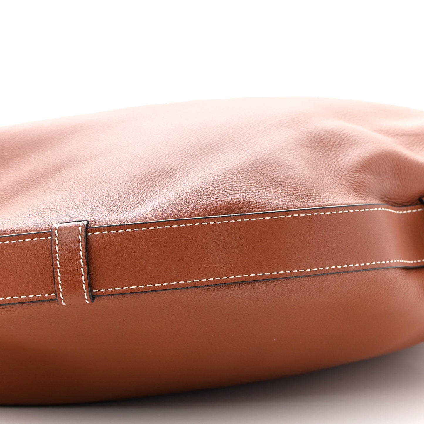 Supple Calfskin Medium Strap Leandre Shoulder Bag Brown