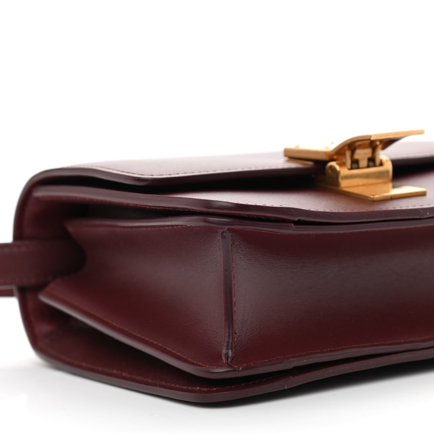 Celine Box Calfskin Small Classic Box Flap Bag Burgundy 9 of 11