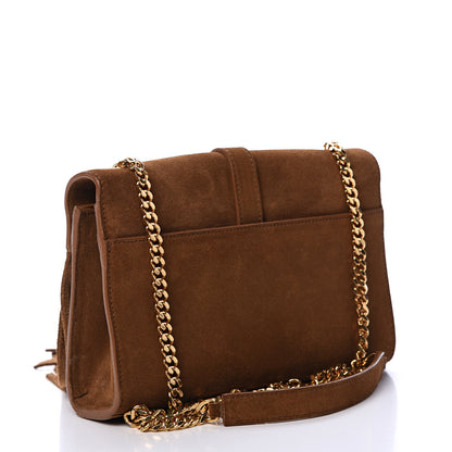 Saint Laurent Suede Fringe Baby Monogram Satchel Light Ocre 2 of 11