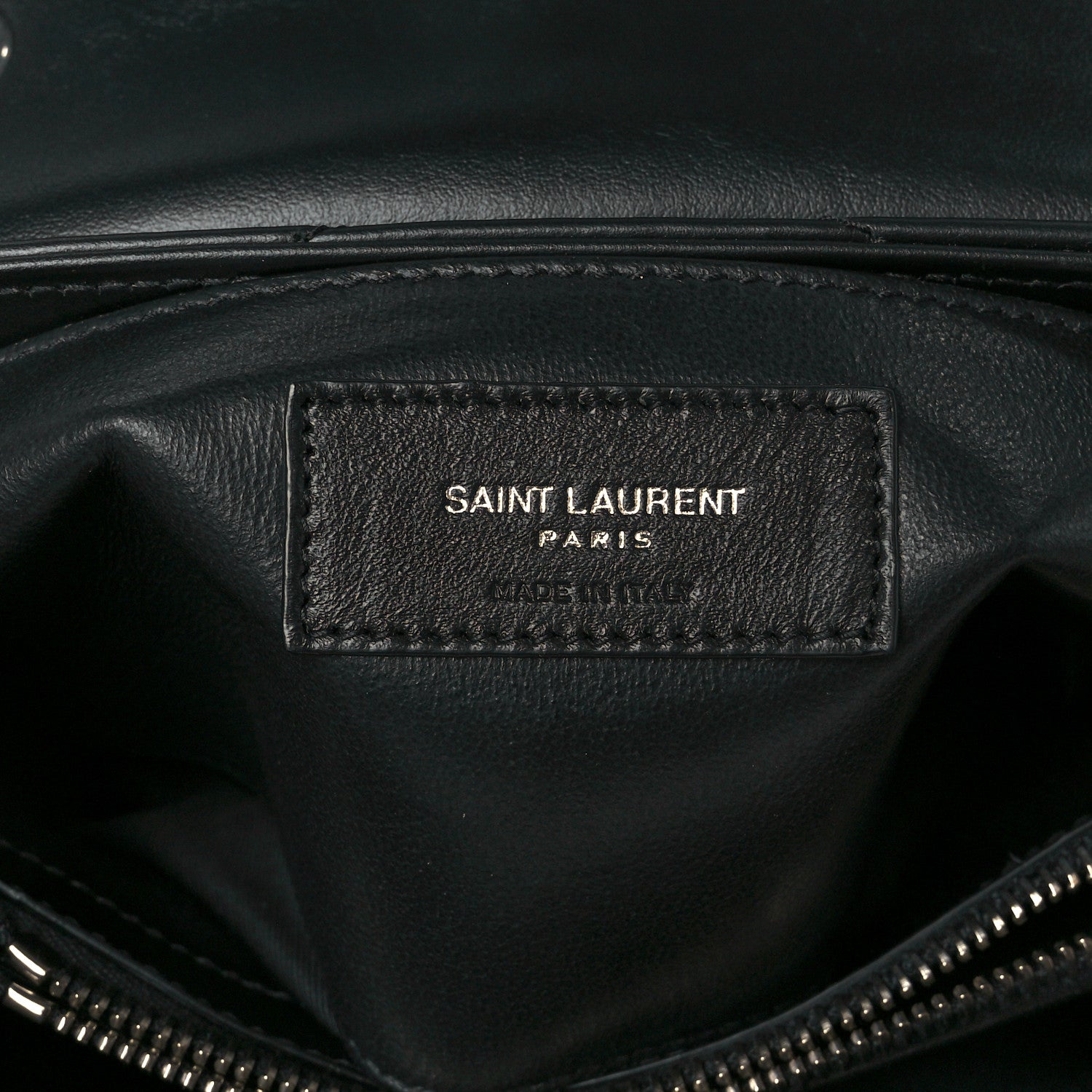 Saint Laurent Calfskin Y Quilted Monogram Small Loulou Chain Satchel Black 7 of 12