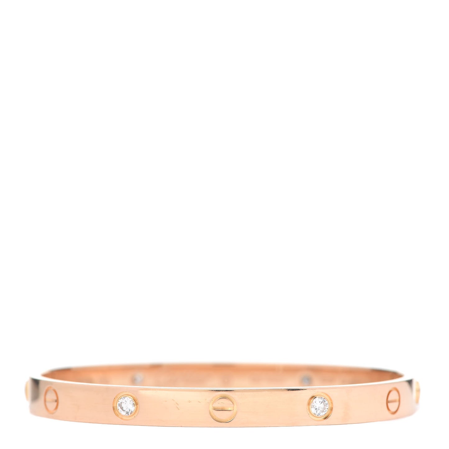 18K Pink Gold 4 Diamond LOVE Bracelet 18