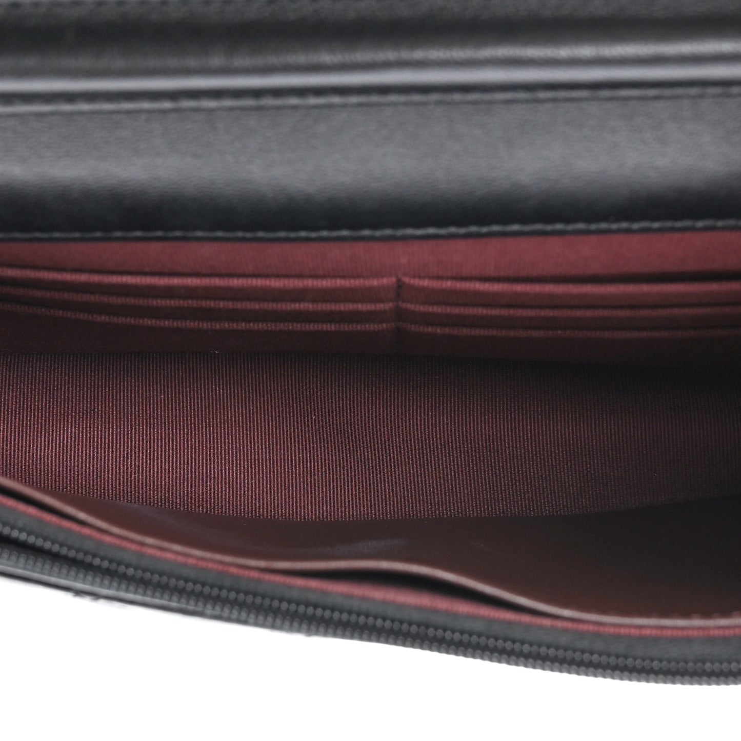 Lambskin Quilted Wallet On Chain WOC Black