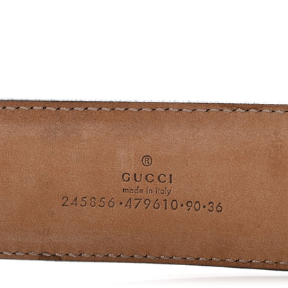 Gucci Monogram Calfskin Lovely Heart GG Belt 90 36 Beige Ebony Testa di Moro 5 of 5