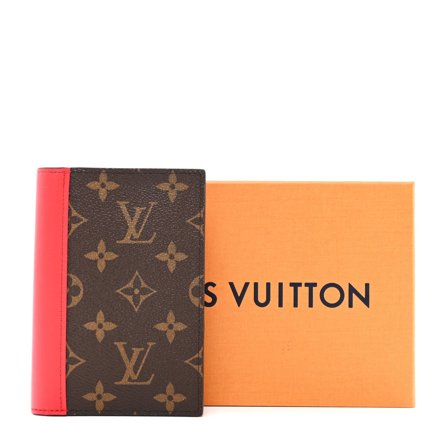 Monogram Macassar Passport Cover Sari Red