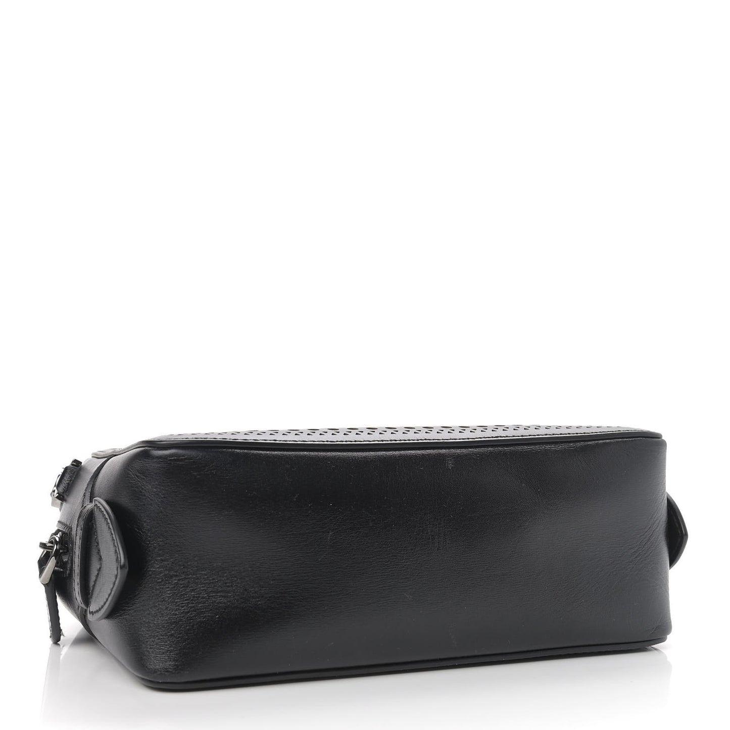 Calfskin Laser Cut Camera Bag Black