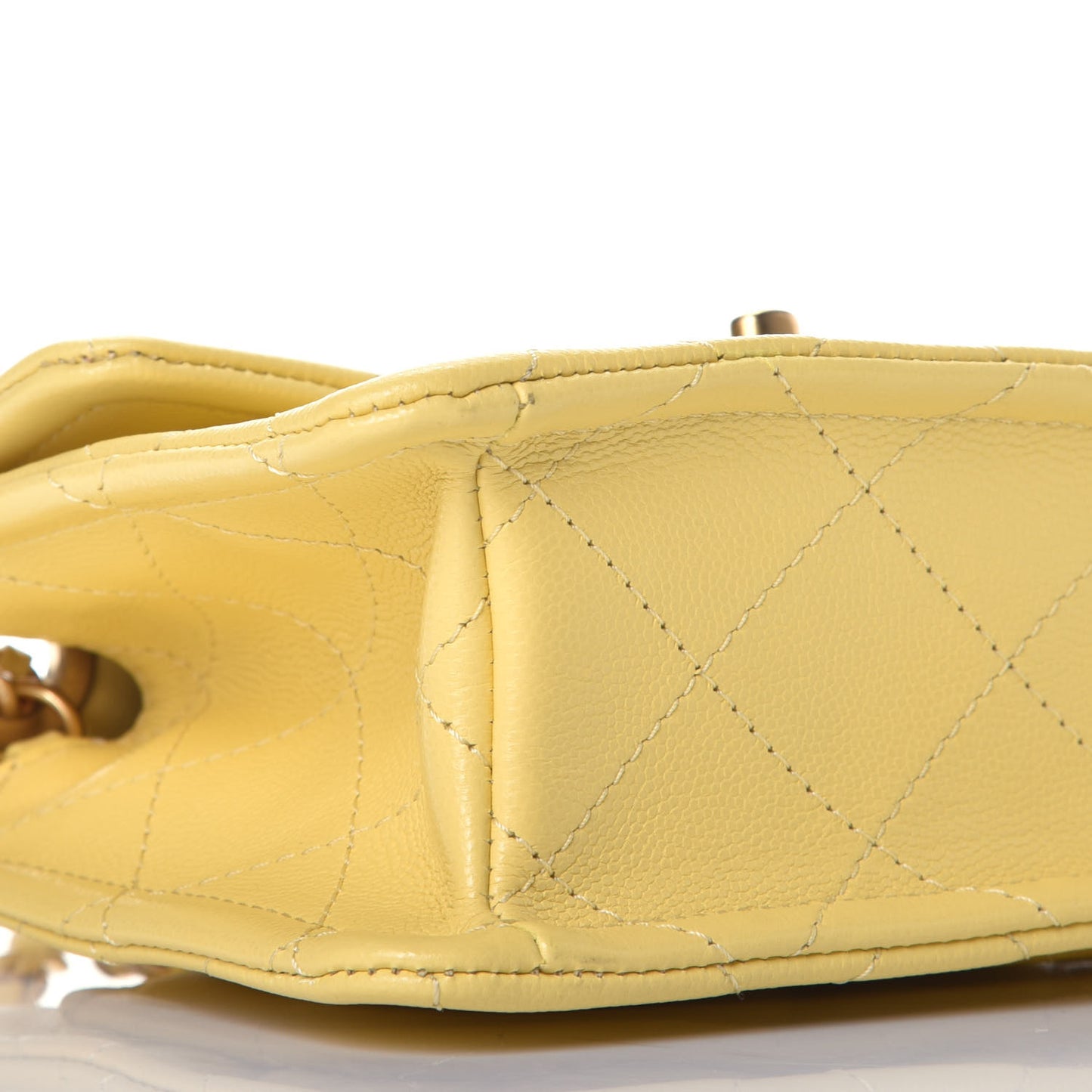 Caviar Quilted Mini Sweet Classic Flap Yellow