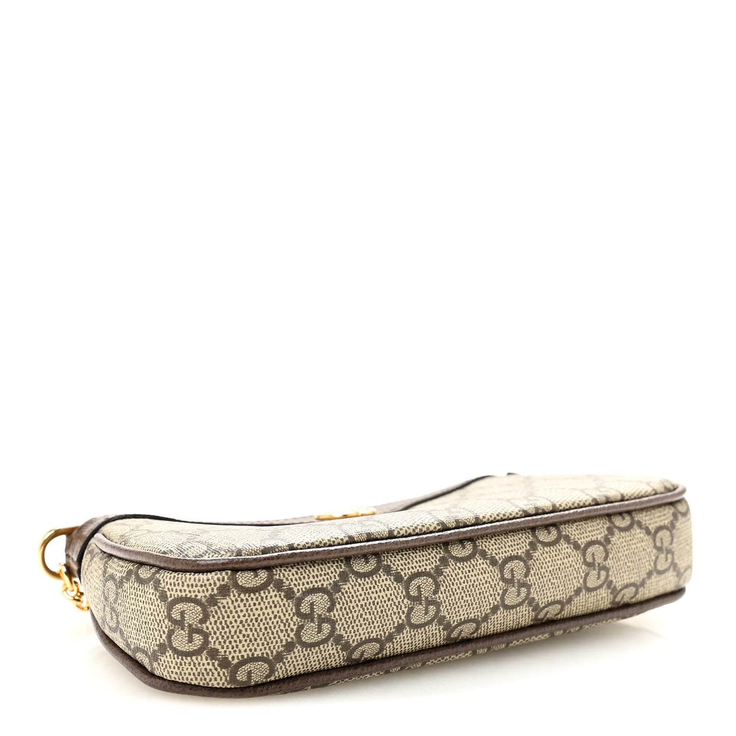 GG Supreme Monogram Textured Dollar Calfskin Mini Ophidia Chain Bag Beige Ebony