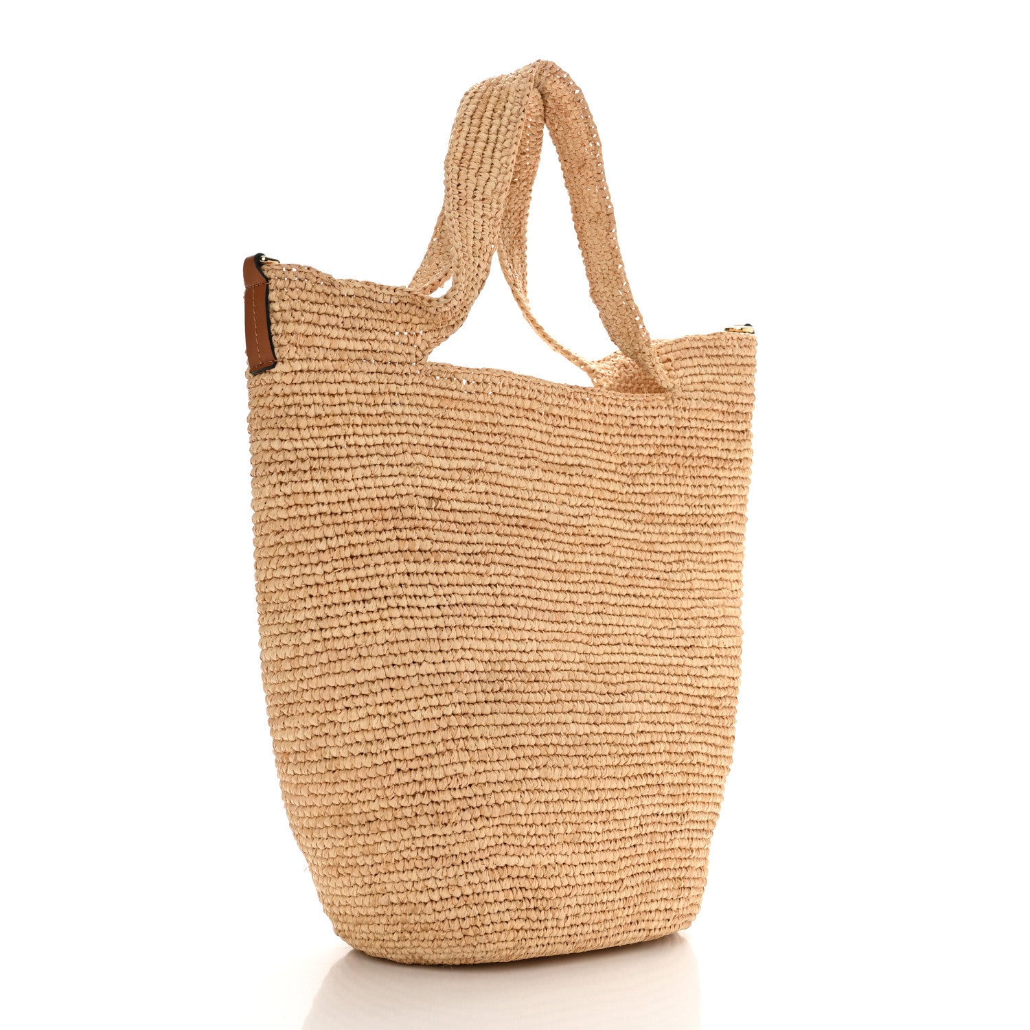 Loewe Raffia Mini Slit Tote Bag Natural Tan 3 of 11