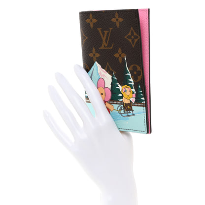Louis Vuitton Monogram 2023 Christmas Animation Alpine Passport Cover Pink 2 of 7