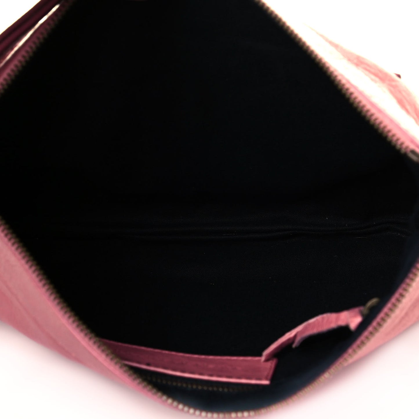 Agneau Classic Hardware Flat Handle Clutch Rose Bruyere