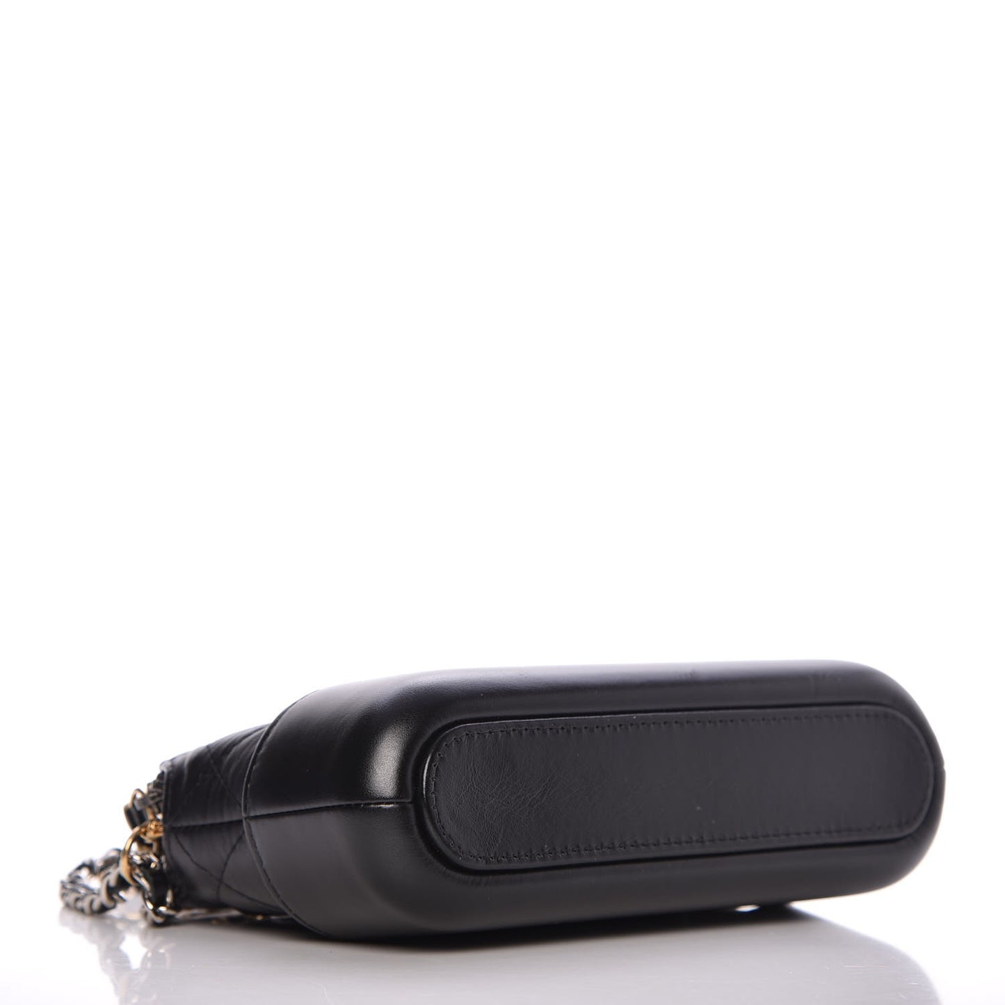 Aged Calfskin Quilted Small Gabrielle Clutch With Chain Black