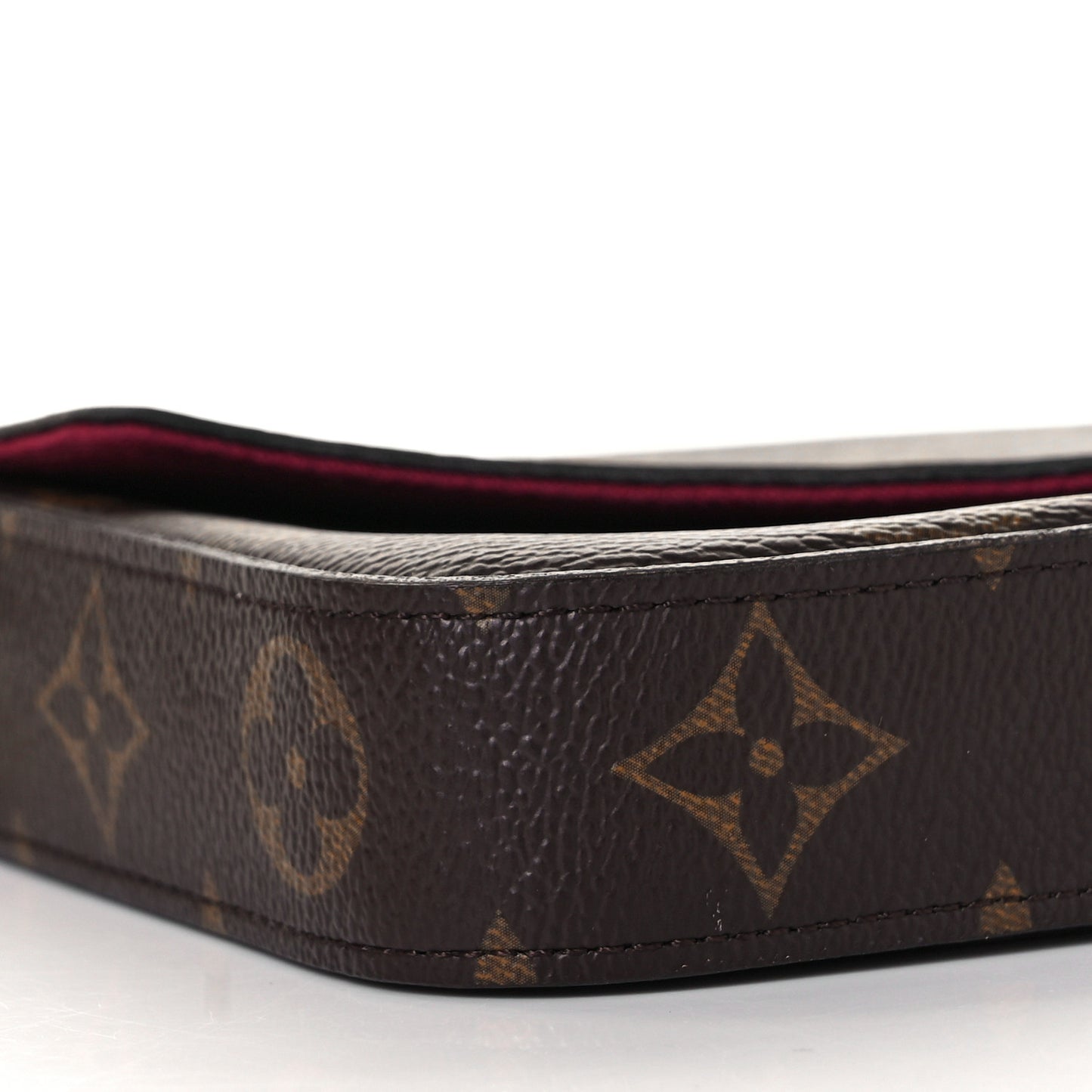 Monogram Pochette Felicie Chain Wallet Fuchsia